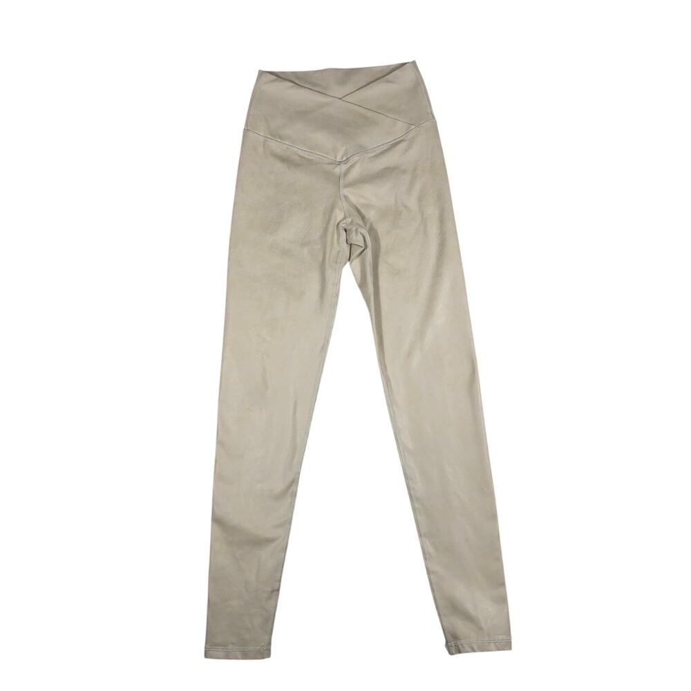 OFFLINE By Aerie The Hugger Crossover High Waisted Crackle Legging Med Long Gold